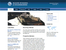 Tablet Screenshot of marineworkers.ca